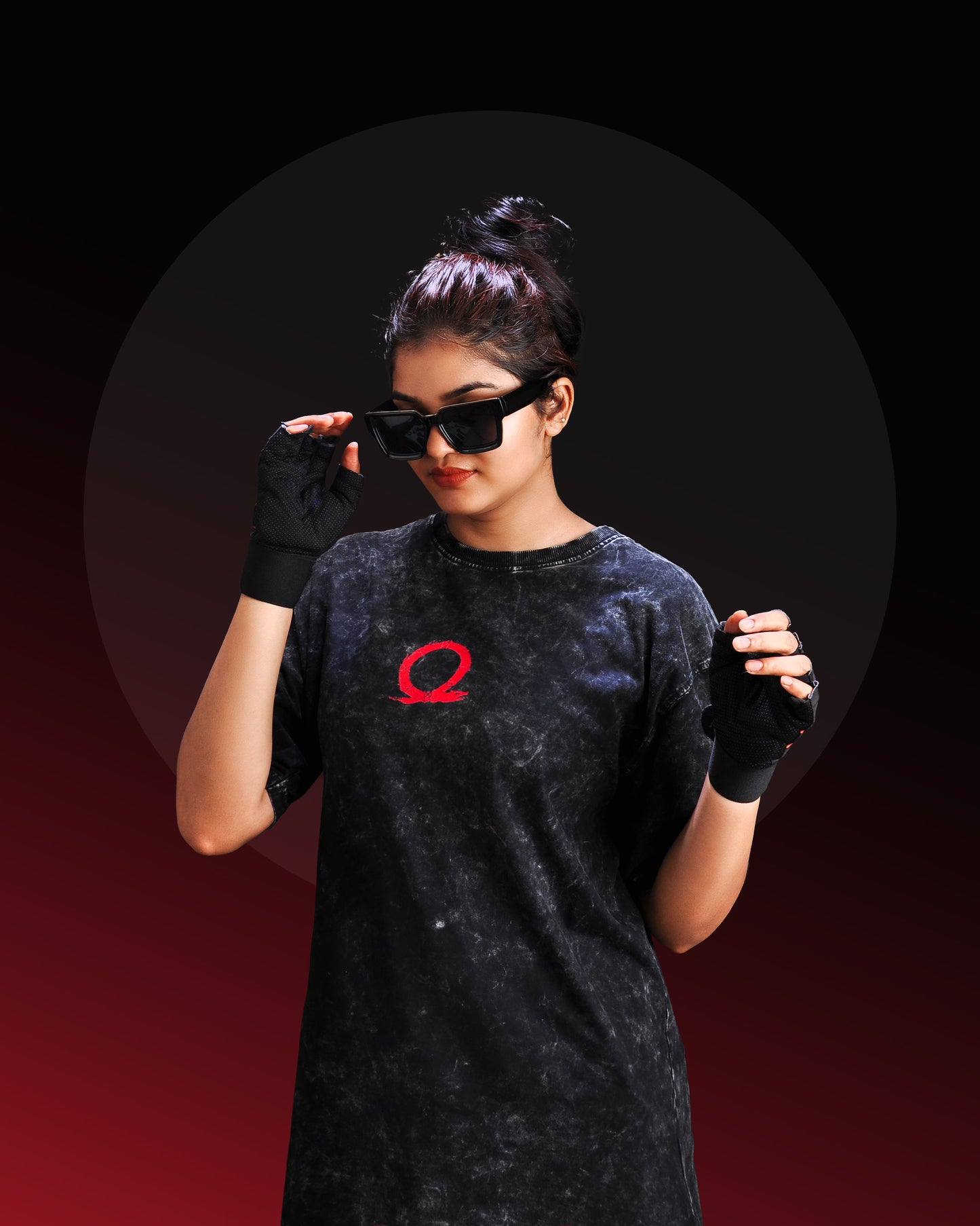 Marked By Kratos - Acid Washed Oversized Tee