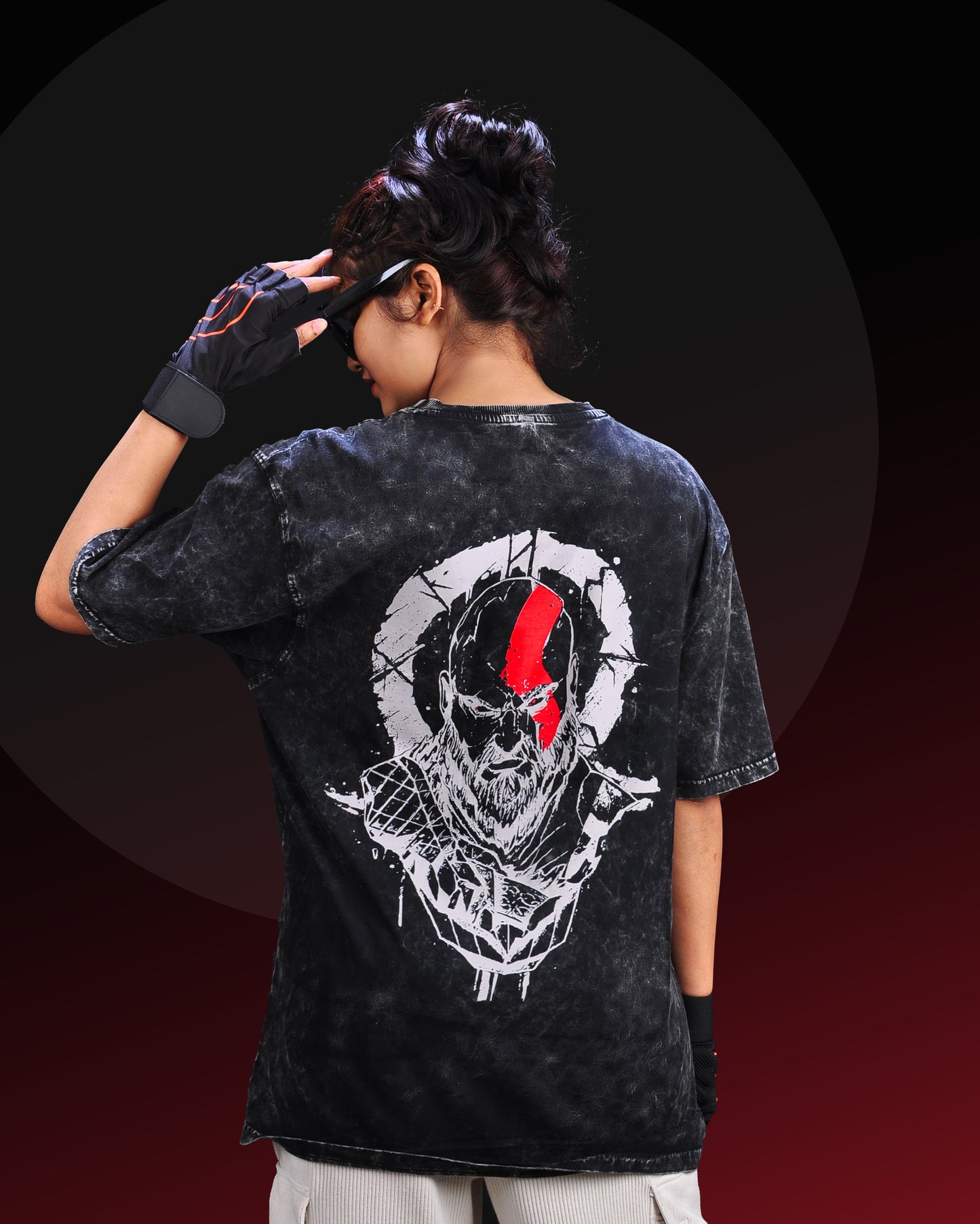 Marked By Kratos - Acid Washed Oversized Tee