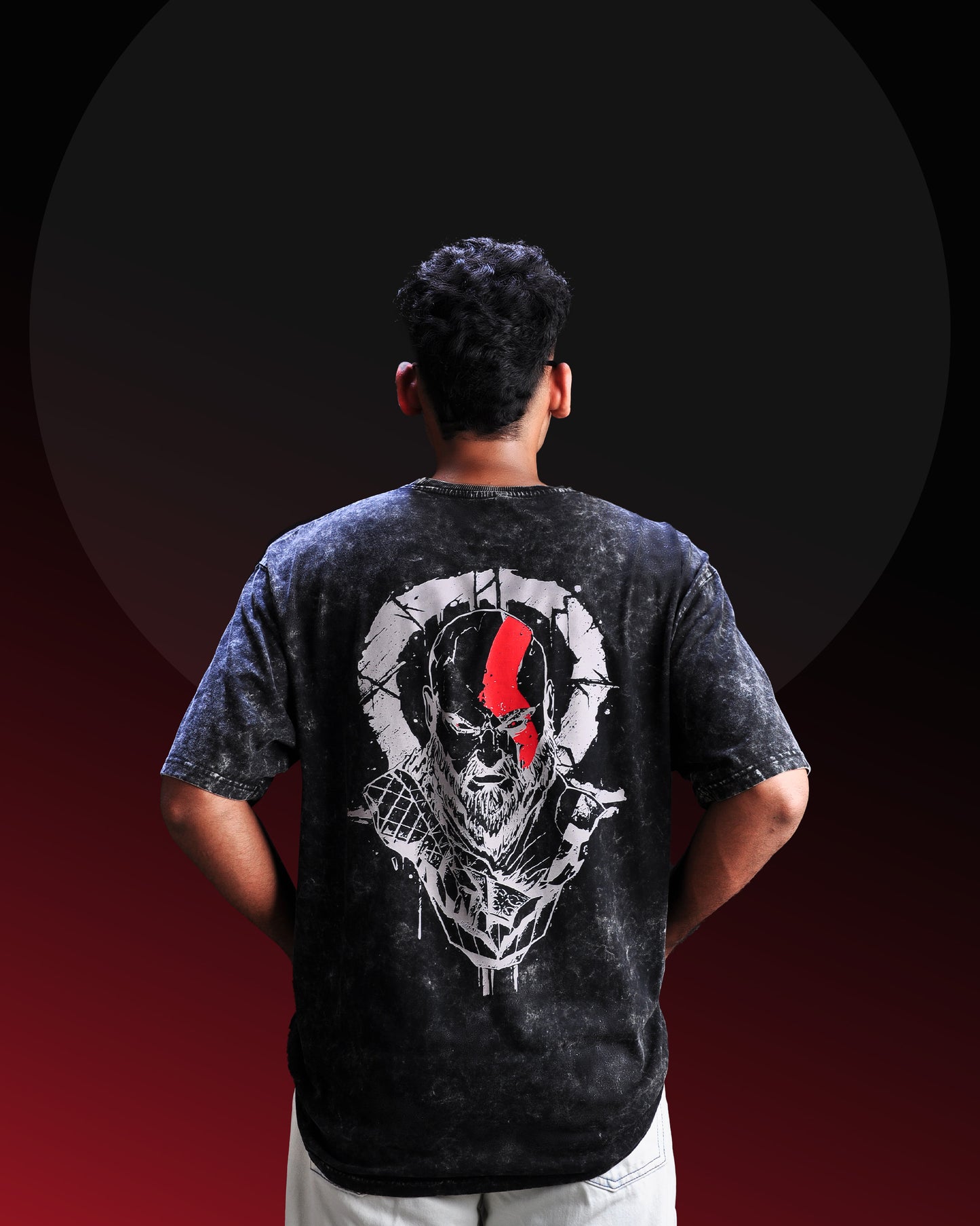 Marked By Kratos - Acid Washed Oversized Tee