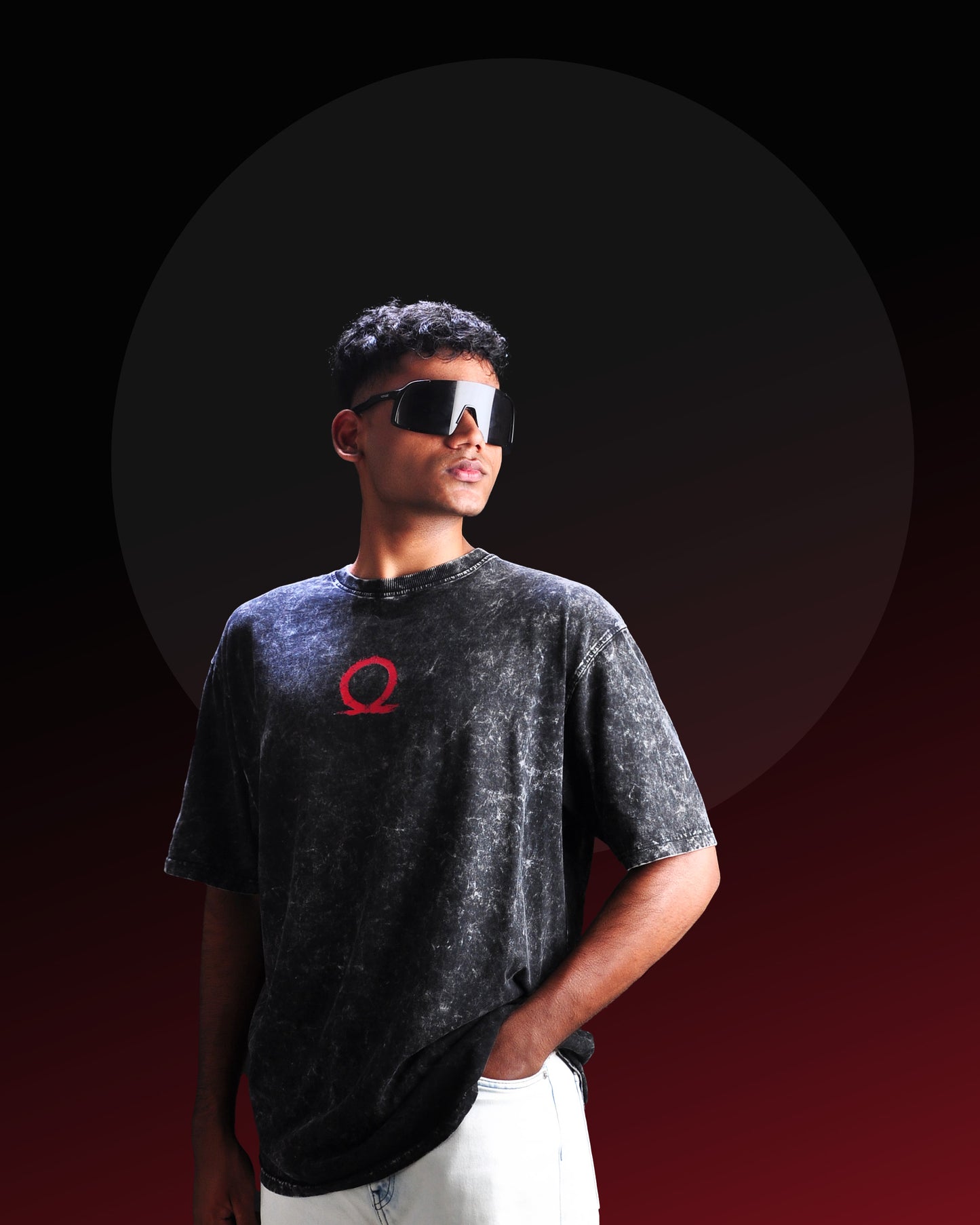 Marked By Kratos - Acid Washed Oversized Tee