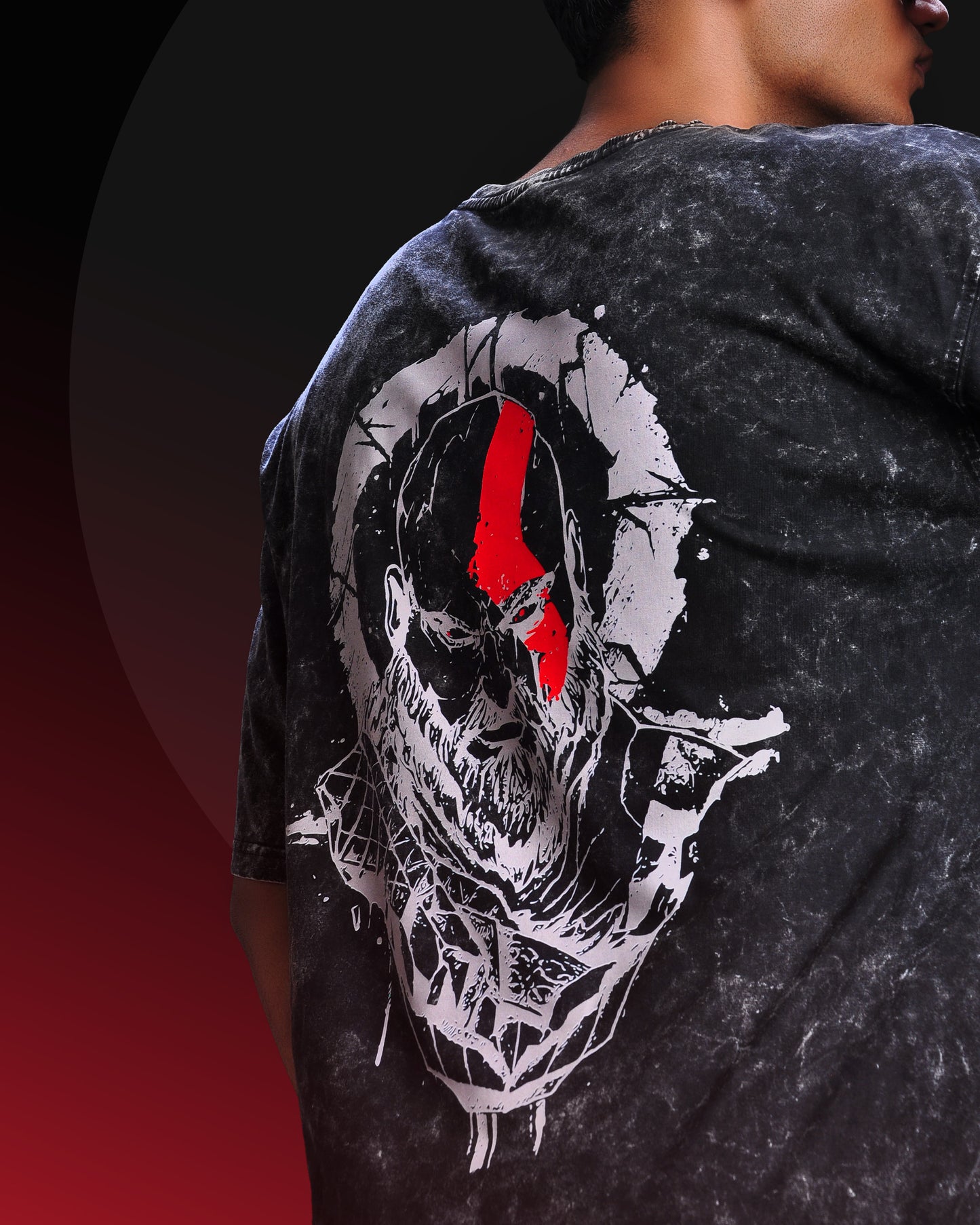 Marked By Kratos - Acid Washed Oversized Tee